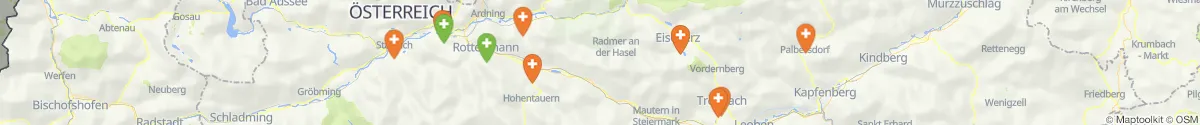 Map view for Pharmacies emergency services nearby Altenmarkt bei Sankt Gallen (Liezen, Steiermark)